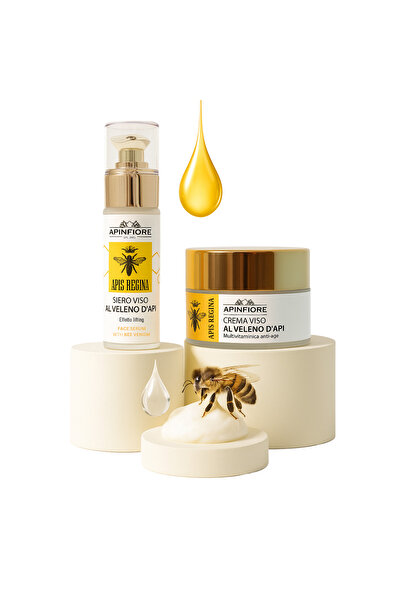 Apinfiore ثنائي سم النحل للعناية بالبشرة - سيروم وكريم مضاد للشيخوخة لشد البش...