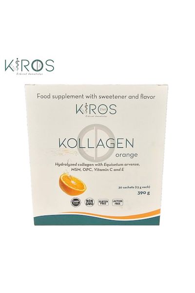 Kiros Diet KIROS KOLLAGEN ORANGE - Premium Anti-Aging Supplement with Hydrolyzed Collagen, MSM, Silicon, Vitami
