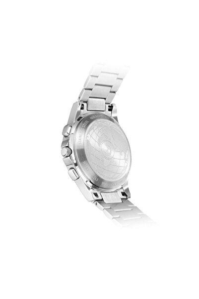 ALFAJR Men's WR-02 Digital Watch with Stainless Steel Strap - 37mm - Silver - New Edition