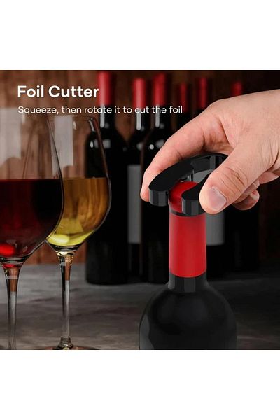 divendi-ro Electric corkscrew and cutter set with USB charger, silver