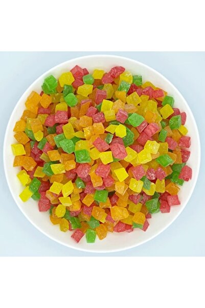 online kuruyemiş Dried Papaya, Colorful, Cut into Cubes, 1000 Grams