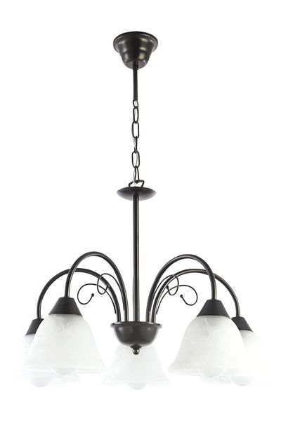ERS TE Olga Chandelier Black White 5xE27 60W