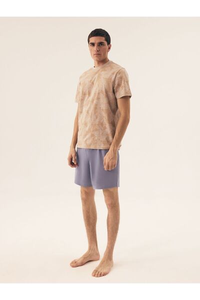 ESOTIQ Men's Classic Short Pajama Set T-Shirt & Shorts 100% Cotton Breathable Soft Camo Design | South