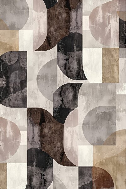 dreamwall Vintage Kahverengi Soyut Desenli Duvar Kağıdı