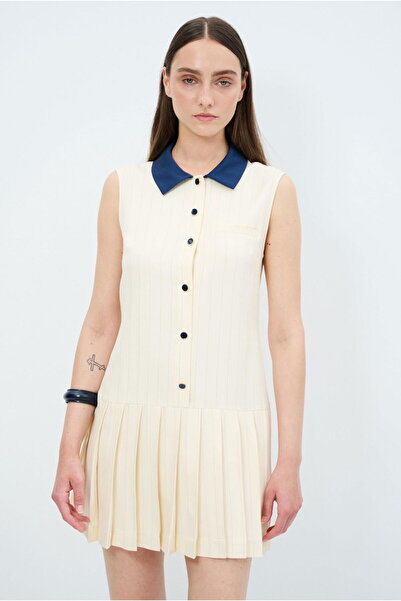 adL Erkek Yaka Mini Elbise