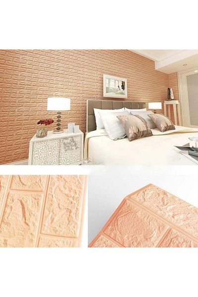 divendi-ro Set of 10 self-adhesive decorative 3D wallpaper panels, brick look, 70x77cm - 70 x 77 x 0.5 cm