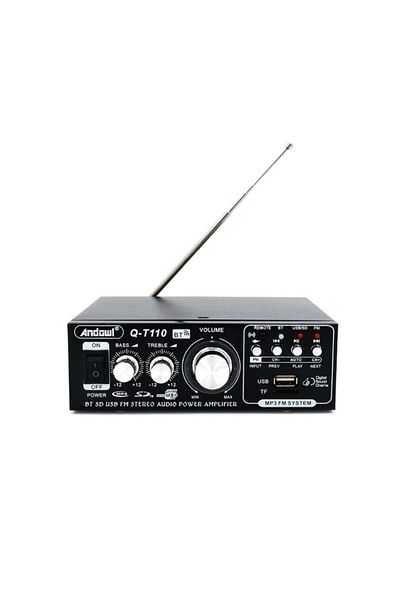 divendi-ro T110 Professional Bass Station Amplifier with Bluetooth, FM radio and remote control, black