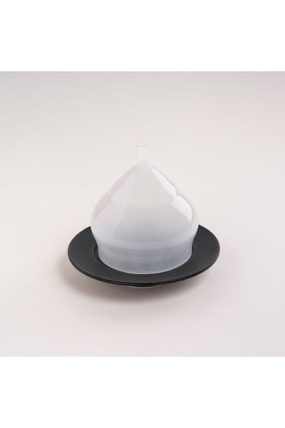 Dallaty white & black porcelain date bowl with lid 18*18*16 cm