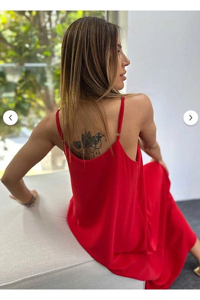Zikuv Midi Length Full Lycra Dress with Adjustable Strap