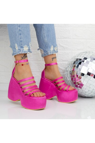 Botinelli Sandale Dama cu Platforma TN-32 Roz