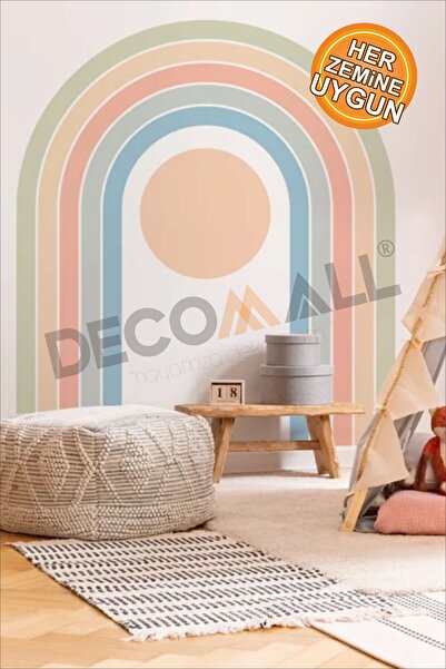 DECOMALL DS-27 CURĂȚĂ DE PERETE AUTOADEZIVĂ BOHEMĂ MINIMALISTĂ, CU CURCUBEU, ...