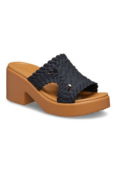 Crocs Brooklyn Woven Slide Heel - Black