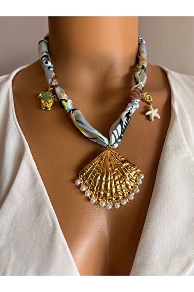 Aka Yeni sezon fular Deniz kabuğu yazlık kolye