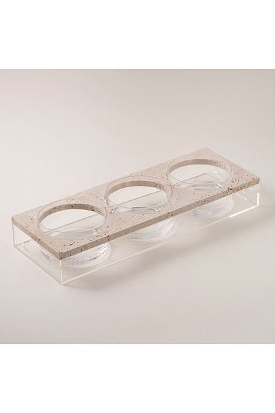 Dallaty serving plate travertine collection