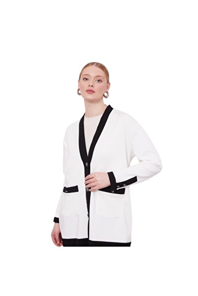 Levidor Ribbed Button Detailed Cardigan Suit