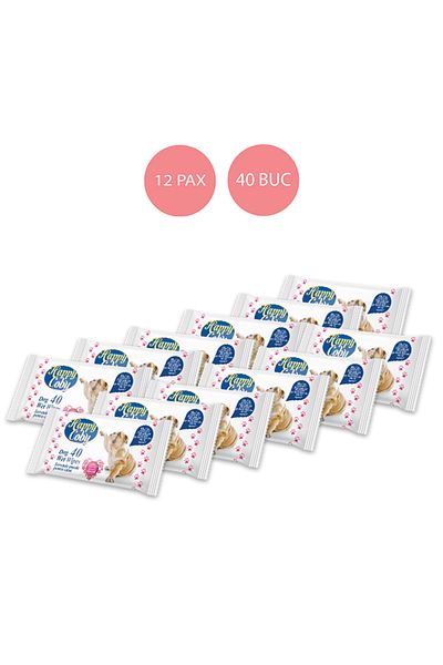 Happy Coby Servetele Umede Pentru Caini Cu Clorhexidina, 40 Buc/pachet *12 BUC