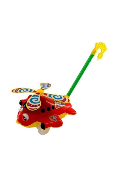 Rally Walking Push & Pull Along Plane With Sound For Kids Age 2-5yrs Assorted Colors