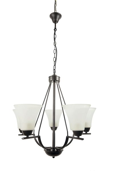 ERS TE Midnight Chandelier Black White 5xE27 40W