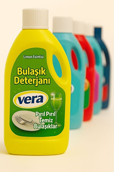 Vera 6*2,5L Temizlik Seti; Sıvı Sabun Bulaşık D. Asprin Kıvamlı Çamaşır S. De...