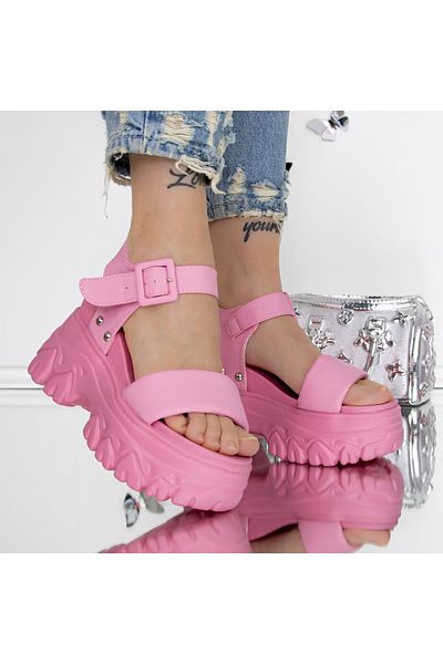 mei Sandale Dama cu Platforma 3WL207 Roz |