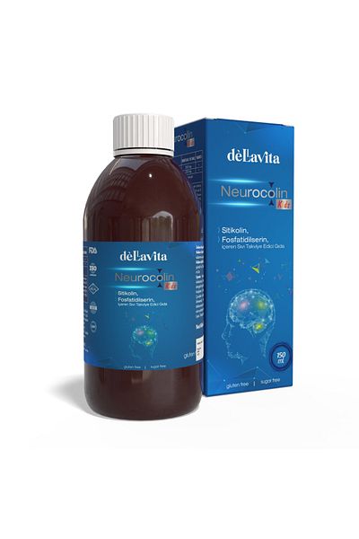 Dellavita Neurocolin Kids, 150ml Citicoline Syrup, Vitamin Supplement for Children