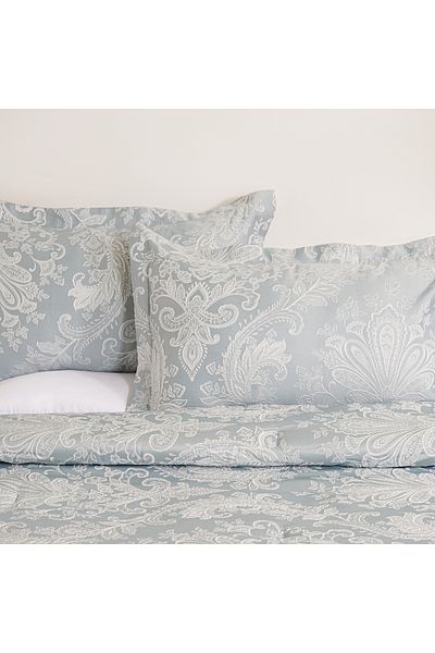 Boutique Blanche jacquard 3pcs king size comforter set, in grey 220*240cm