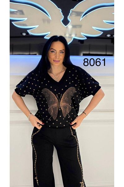 RAPAPA Women's New Season Style Tracksuit Set Bottom Top Set 8061-Si̇