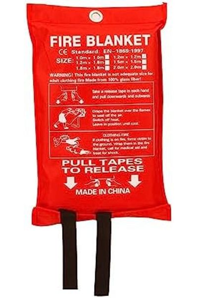 Yuwell YU WELL Fire Blanket for Emergency Fire Suppression 100% Fire-Retardant Coating (1, 1.2m x1.2m)