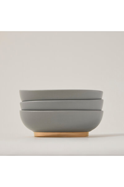 Dallaty Dallat grey porcelain nut bowls set 3 pcs