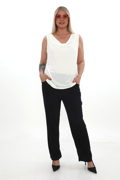 Javelin Collection Crystal Degaje Collar Blouse