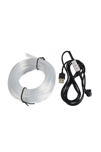 divendi-ro 5m RGB 5m car ambient light, power supply with USB plug, 7 colors