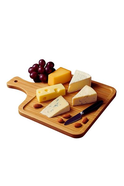 intoku Bamboo Presentation Plate Serving Presentation Plate Cutting Board 33X24 cm