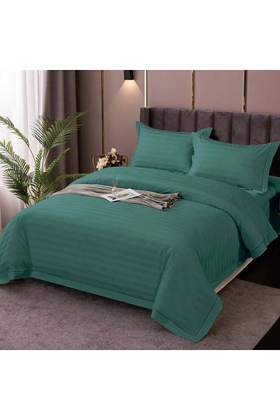 Pucioasa Bed linen 1 person, polycotton damask, Pucioasa, IMP12 Green