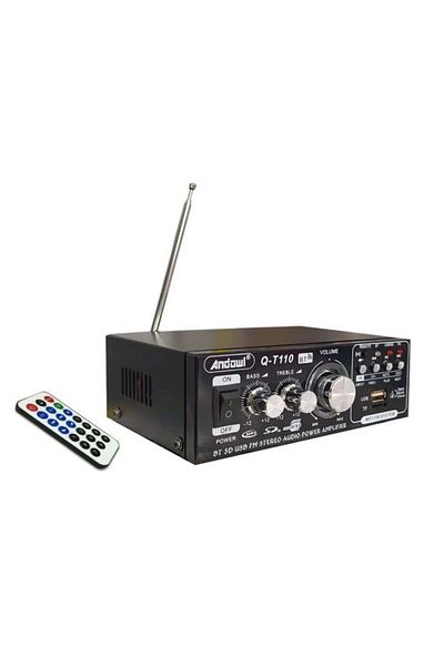 divendi-ro T110 Professional Bass Station Amplifier with Bluetooth, FM radio and remote control, black