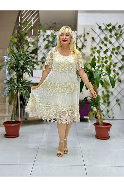 Punta N10337 Italian Silk Dress Beige