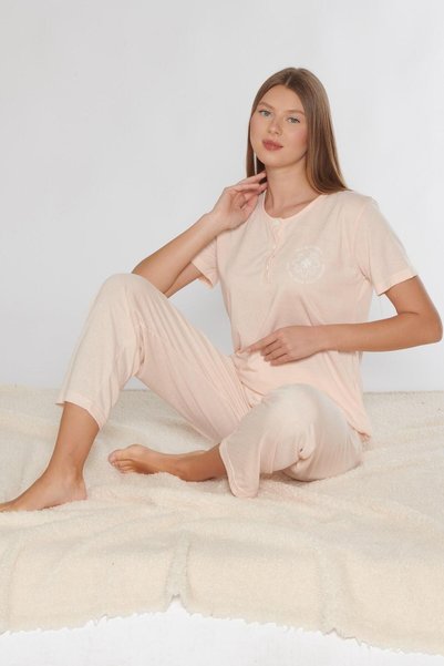 Alperi طقم بيجامة بأكمام قصيرة فيسكوز 780-54