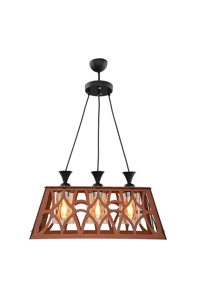 ERS TE Aron pendant lamp 3xE27 60W, walnut, Erste