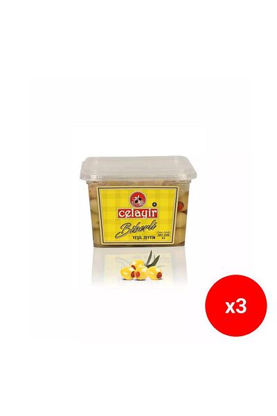 Celayir Zeytin Măsline verzi umplute cu ardei Celayir 201-230 XL, 400 g x3