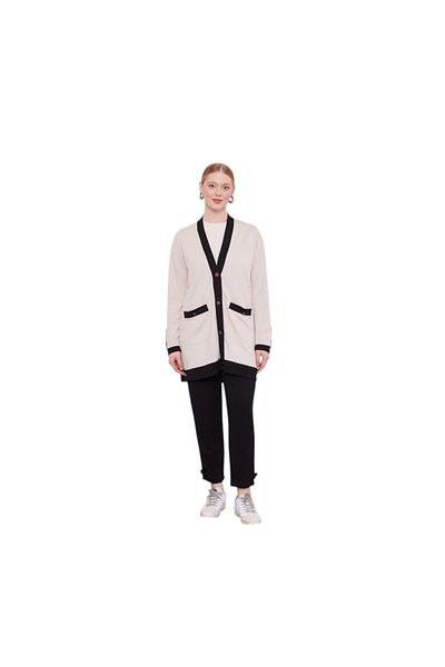 Levidor Ribbed Button Detailed Cardigan Suit