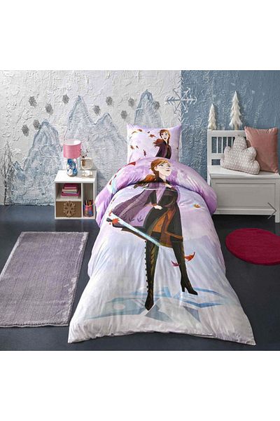 Taç Bedding 1 person with 2 girls, TAC Disney, Frozen Breeze