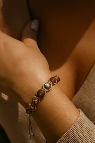Natural Jewelleryy Natural Agate Stone Men's Bracelet