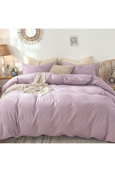 Pucioasa 100% cotton percale bed linen, 1 person, Sulphur, Pink