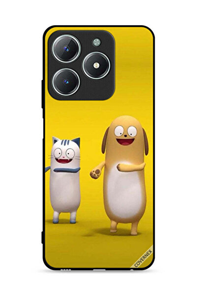 Covernex غطاء حماية لهاتف Realme C63 4G قصة قطة وكلب