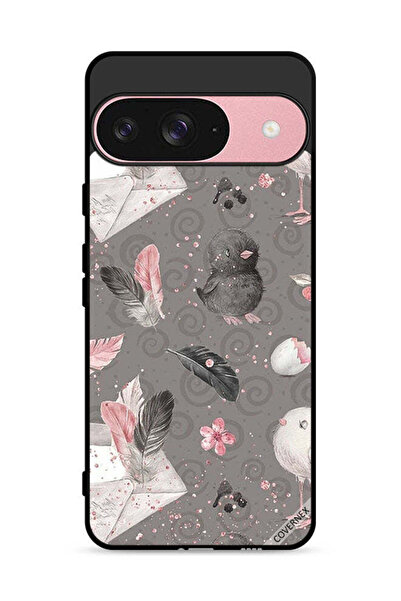 Covernex غطاء حماية لجهاز Google Pixel 9 بنقشة ريش وفراخ