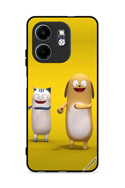 Covernex غطاء حماية لهاتف Infinix Hot 50i 4G بتصميم قصة قطة وكلب