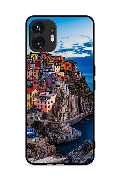 Covernex غطاء حماية لهاتف Nothing Phone (2) 5G، منازل ملونة على البحر