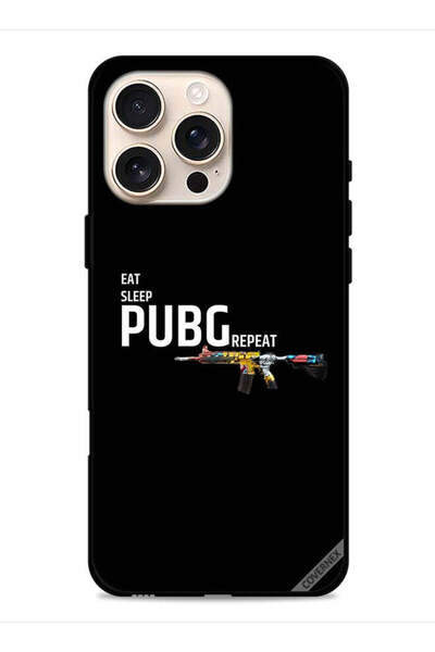 Covernex غطاء حماية لجهاز ابل ايفون 16 برو، تناول الطعام، النوم، تكرار لعبة ببجي