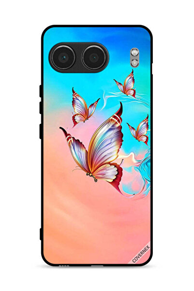 Covernex غطاء حماية لهاتف OnePlus Nord 4 5G بطبعة فراشات تحلق فوق لون الطلاء