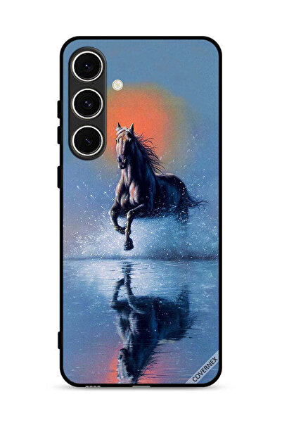Covernex غطاء حماية لهاتف Samsung Galaxy A36 5G، رسم حصان يركض في الماء