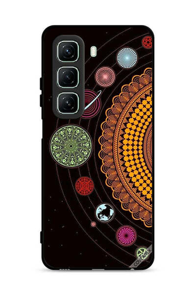 Covernex غطاء حماية لهاتف Infinix Hot 50 5G بتصميم فن النظام الشمسي الماندالا